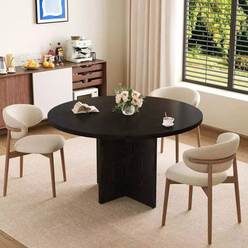 Tavolo da pranzo per 4-8 persone, tavolo da pranzo ovale moderno da cucina con prolunghe rimovibili, tavolo da pranzo per sala da pranzo, cucina, soggiorno