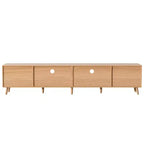 Mobile TV in Rattan ModernLuxe per TV fino a 90'', Consolle Media Modern Farmhouse Mobile TV Centro Intrattenimento con Spazio Contenitore, Naturale