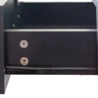 JVNOXK Specchio da trucco moderno e minimalista con contenitore tridimensionale a più livelli, dotato di due scomparti a cassetto chiusi. Nero