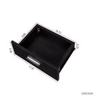 JVNOXK Specchio da trucco moderno e minimalista con contenitore tridimensionale a più livelli, dotato di due scomparti a cassetto chiusi. Nero