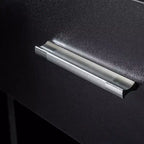 JVNOXK Specchio da trucco moderno e minimalista con contenitore tridimensionale a più livelli, dotato di due scomparti a cassetto chiusi. Nero
