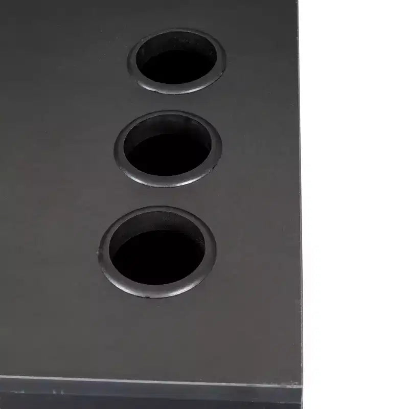 JVNOXK Specchio da trucco moderno e minimalista con contenitore tridimensionale a più livelli, dotato di due scomparti a cassetto chiusi. Nero