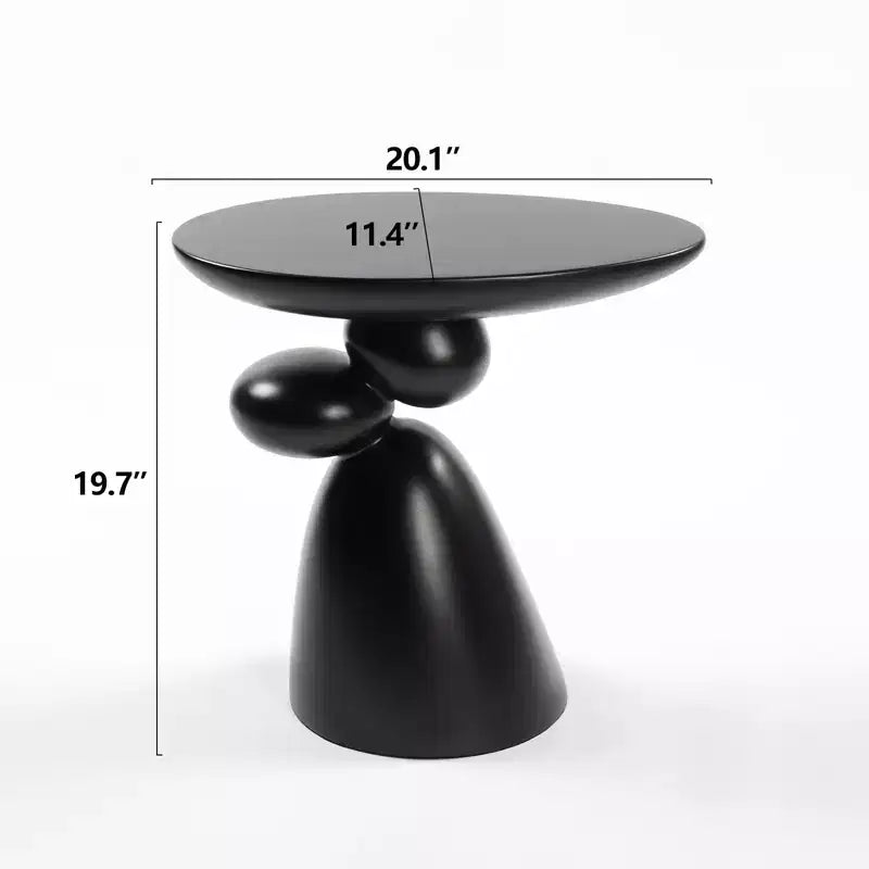 JVNOXK Tavolino in pietra della fortuna, Tavolino laterale in fibra di vetro, Tavolino angolare moderno minimalista, Tavolino da caffè con decorazione, Complemento d'arredo per soggiorno