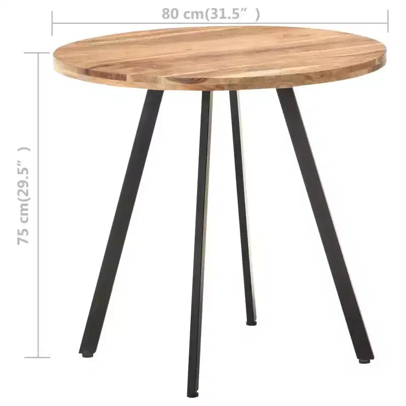 vidaXL Tavolo da Pranzo Rotondo - Stile Industriale