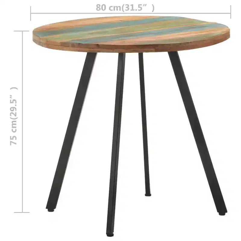 vidaXL Tavolo da Pranzo Rotondo - Stile Industriale