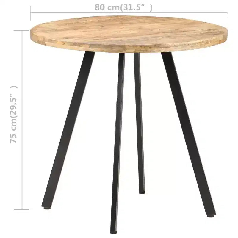 vidaXL Tavolo da Pranzo Rotondo - Stile Industriale