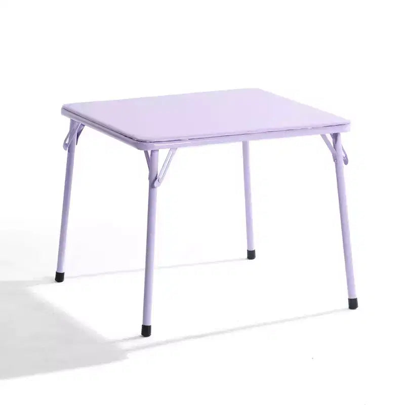 FurnitureR Set Tavolo e Sedie per Bambini, Tavolo Pieghevole in Metallo a 3 Pezzi con 2 Sedie, Set Tavolo da Gioco Compatto per Stanza dei Bambini, Sala Giochi, Camera da Letto, Uso Interno