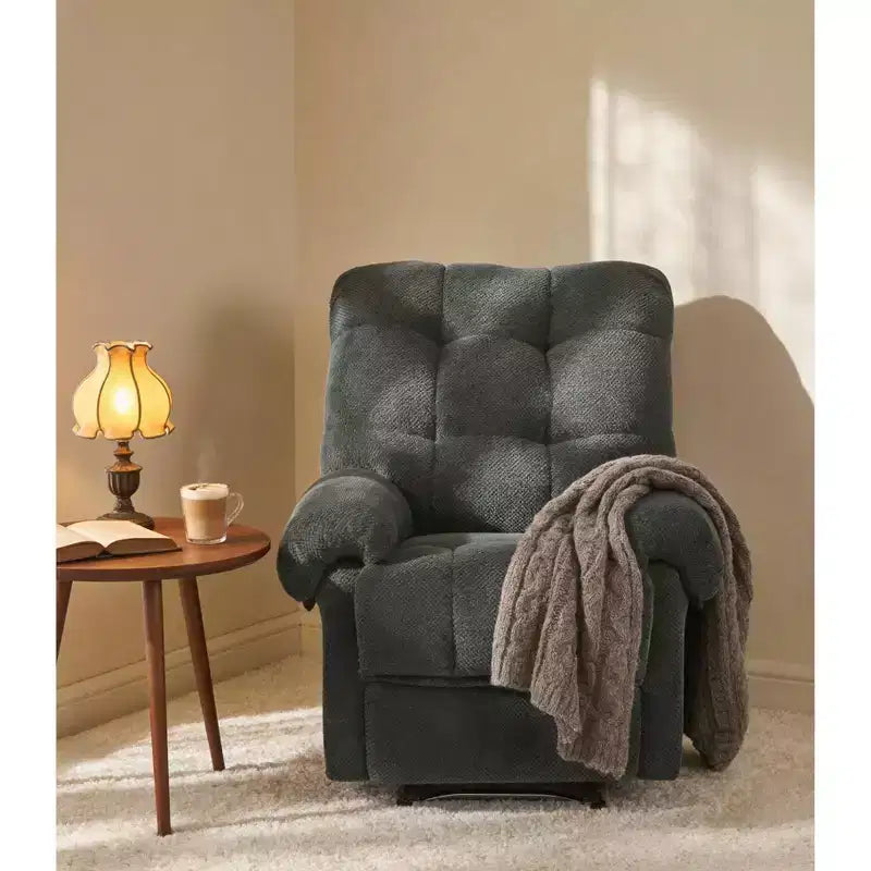 Fauteuil inclinable rembourré en tissu surdimensionné GDFStudio Chad Modern