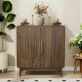 JVNOXK Carved 2-Door Sideboard Buffet Cabinet with Adjustable Shelves for Living Room & Kitchen