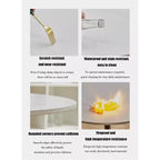 Fun little toys brand Marble Texture Round Table, Dining Table, Modern Dining Table, Kitchen Table, MDF Top and Steel Base Tulip Round Kitchen