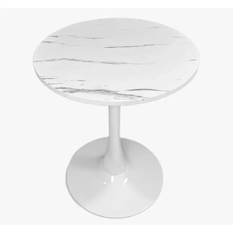 Fun little toys brand Marble Texture Round Table, Dining Table, Modern Dining Table, Kitchen Table, MDF Top and Steel Base Tulip Round Kitchen