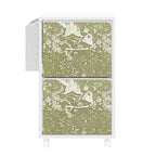 Karl Home Classificatore in Legno con Struttura in Metallo Goffrato da 15 Pollici con 2 Cassetti e Ruote