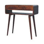 HomeRoots 35 Consolle in Legno Massello di Castagno con Ripiano e Due Cassetti