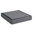 Caitlin 35, Set Tavolino da Salotto 5 Pezzi con Finitura Venata Rovere Invecchiato, 4 Sgabelli Contenitore, Piano in MDF, Base in Metallo Nero