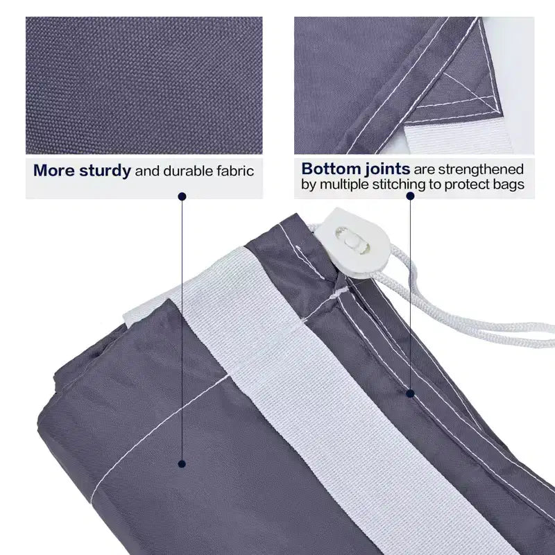 Narwey 2 Pezzi Sacca per Biancheria in Nylon XL con Tracolla, Organizer Grande per Vestiti Sporchi