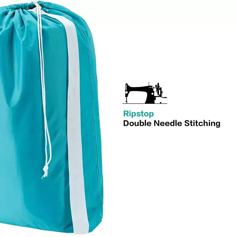 Narwey 2 Pezzi Sacca per Biancheria in Nylon XL con Tracolla, Organizer Grande per Vestiti Sporchi