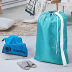 Narwey 2 Pezzi Sacca per Biancheria in Nylon XL con Tracolla, Organizer Grande per Vestiti Sporchi