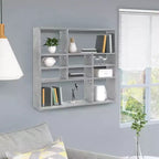 vidaXL Étagère murale Gris béton Bois d'ingénierie moyenne à fixation murale