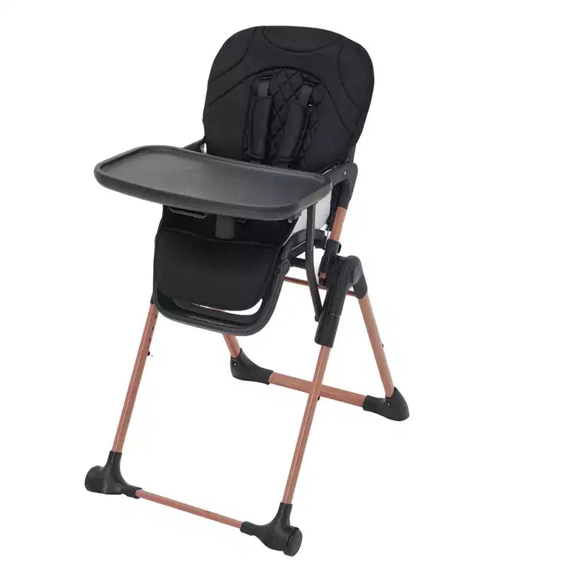 Foldable Baby High Chair, 3-in-1 Portable Infant Feeding Toddler Chair with Double Removable Trays, Adjustable Compact Travel Booster Seat for Kids