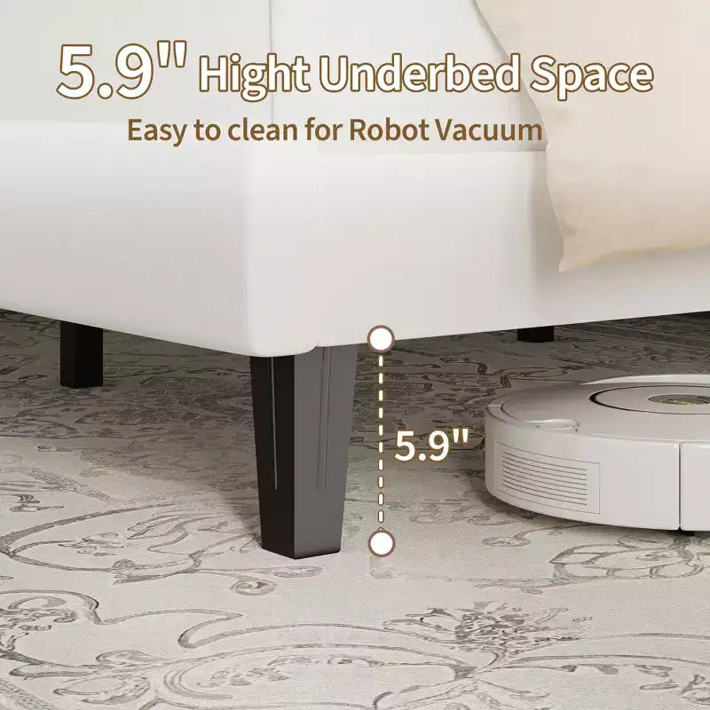 Letto imbottito con piattaforma e testiera trapuntata regolabile, struttura del letto matrimoniale senza rumore, robuste doghe in legno, non è necessaria la rete a molle. Disponibile in versione singola