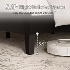 Letto imbottito con piattaforma e testiera trapuntata regolabile, struttura del letto matrimoniale senza rumore, robuste doghe in legno, non è necessaria la rete a molle. Disponibile in versione singola