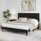 Letto imbottito con piattaforma e testiera trapuntata regolabile, struttura del letto matrimoniale senza rumore, robuste doghe in legno, non è necessaria la rete a molle. Disponibile in versione singola