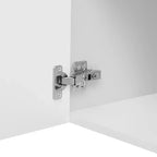 Meuble TV minimaliste JVNOXK de 78,7'' pour téléviseurs jusqu'à 85 pouces, avec 4 compartiments spacieux pour salon, Blanc