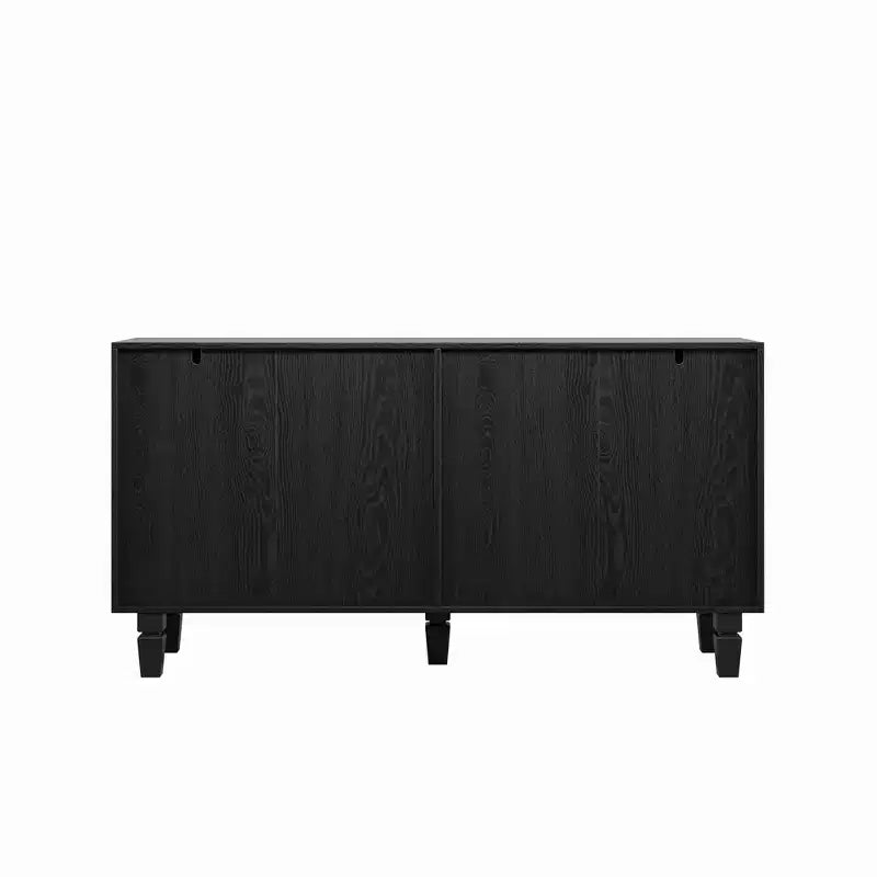 GDFStudio Makena Mobile Buffet Moderno da 59 con 4 Ante a Raggi di Sole e Gambe in Legno Massello
