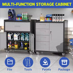 Armoire de rangement d'outils en métal avec roulettes, Armoire de rangement d'outils pour garage, Solutions de rangement pour la maison