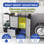 Armoire de rangement d'outils en métal avec roulettes, Armoire de rangement d'outils pour garage, Solutions de rangement pour la maison