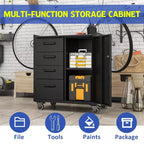 Armoire de rangement d'outils en métal avec roulettes, Armoire de rangement d'outils pour garage, Solutions de rangement pour la maison