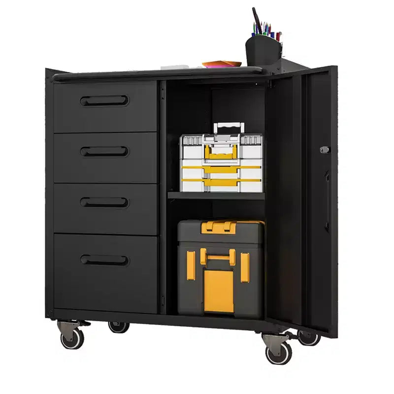 Metal Tool Storage Cabinet with Wheels, Tool Storage Cabinet for Garage, Home Organizer Solutions