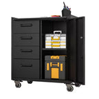 Metal Tool Storage Cabinet with Wheels, Tool Storage Cabinet for Garage, Home Organizer Solutions