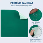 Table de mah-jong et de dominos pliable de 35,4", table de cartes carrée portable pour 4 joueurs avec plateau vert, porte-gobelets et plateaux à jetons pour le poker, les jeux et les puzzles
