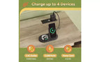 DEXYLLO Cassettiera schedario in Legno con Stazione di Ricarica, Armadietto Classificatore Laterale Mobile con Serratura per Ufficio Domestico