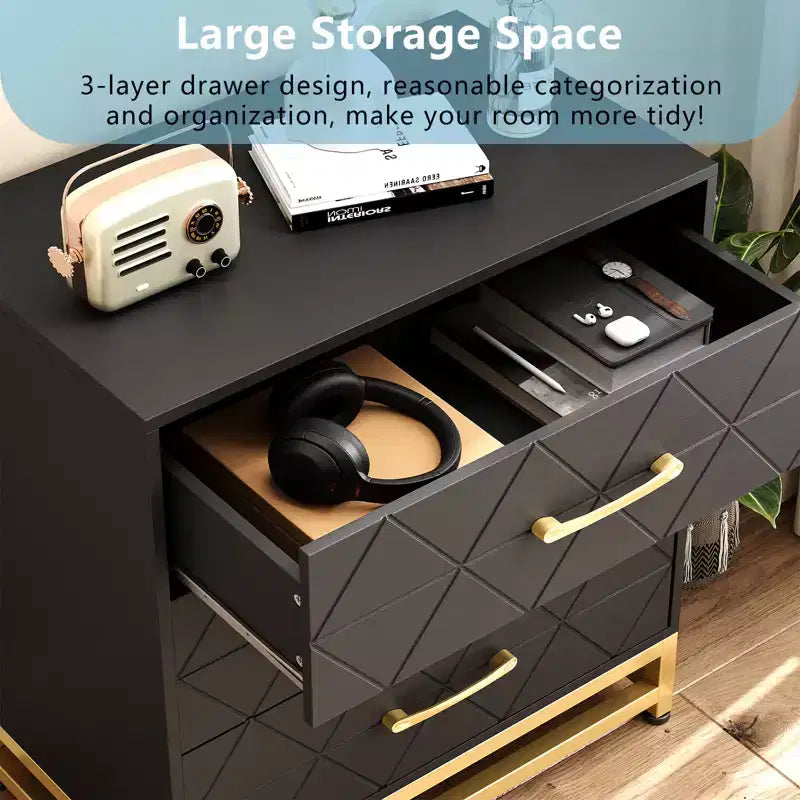 Comò a 3 cassetti per camera da letto e armadio, cassettiera alta e stretta con chiusura ammortizzata e kit antiribaltamento, organizzatore salvaspazio alto 72,9 cm