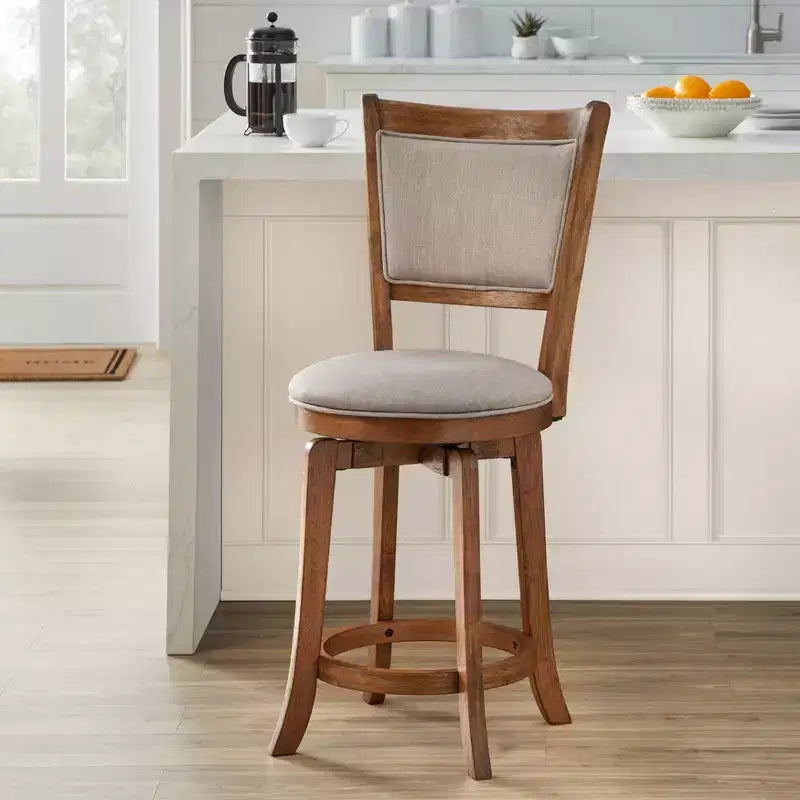 Tabouret de bar Buylateral de style campagnard français, hauteur comptoir