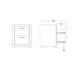 Tvilum, Set camera da letto Mira 3 pezzi - Comò doppio a 6 cassetti e set 2 comodini, Jackson Hickory