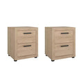 Tvilum, Mira 2 Drawer Nightstand - Set of 2, Jackson Hickory