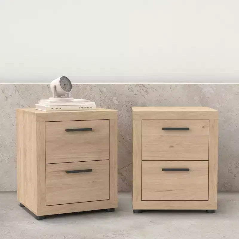 Tvilum, comodino Mira a 2 cassetti - set da 2, Jackson Hickory