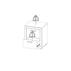 Tvilum, comodino Mira a 2 cassetti - set da 2, Jackson Hickory