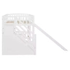 Letto a soppalco matrimoniale Luxystar con scivolo e scaletta contenitore per la cameretta dei bambini