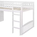 Letto a soppalco matrimoniale Luxystar con scivolo e scaletta contenitore per la cameretta dei bambini