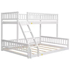 FAMYYT Letto in legno Twin XL?Con sponda di protezione, scaletta, facile da montare