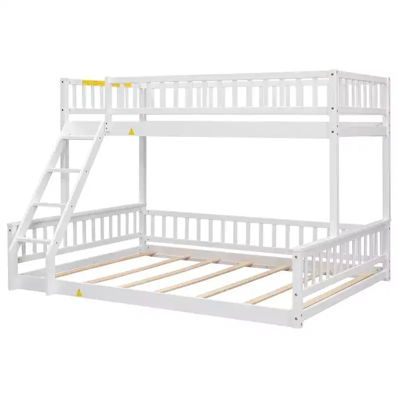 FAMYYT Letto in legno Twin XL?Con sponda di protezione, scaletta, facile da montare