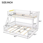 FAMYYT Letto in legno Twin XL?Con sponda di protezione, scaletta, facile da montare