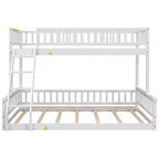 FAMYYT Letto in legno Twin XL?Con sponda di protezione, scaletta, facile da montare