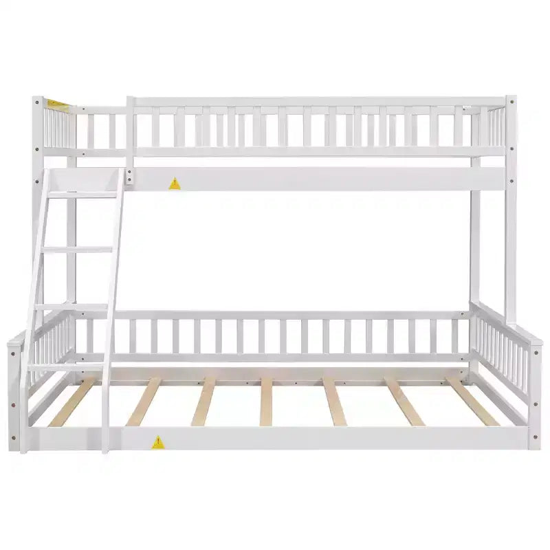 FAMYYT Letto in legno Twin XL?Con sponda di protezione, scaletta, facile da montare