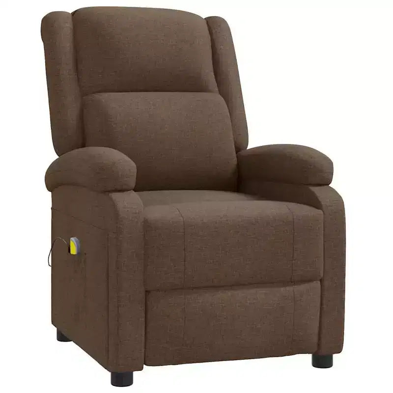 vidaXL Massage Chair Cream Fabric, Metal, Wood Single Massage Chair