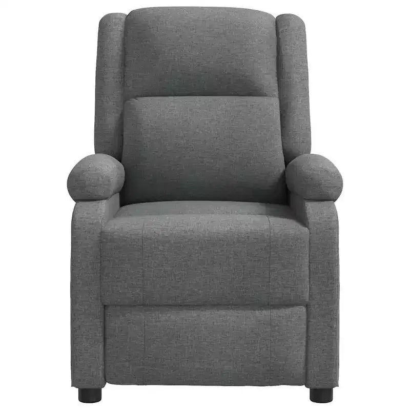 vidaXL Poltrona Massaggiante Crema Tessuto, Metallo, Legno Sedia Massaggio Singola
